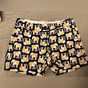 Crown & Ivy Navy Elephant Print Shorts